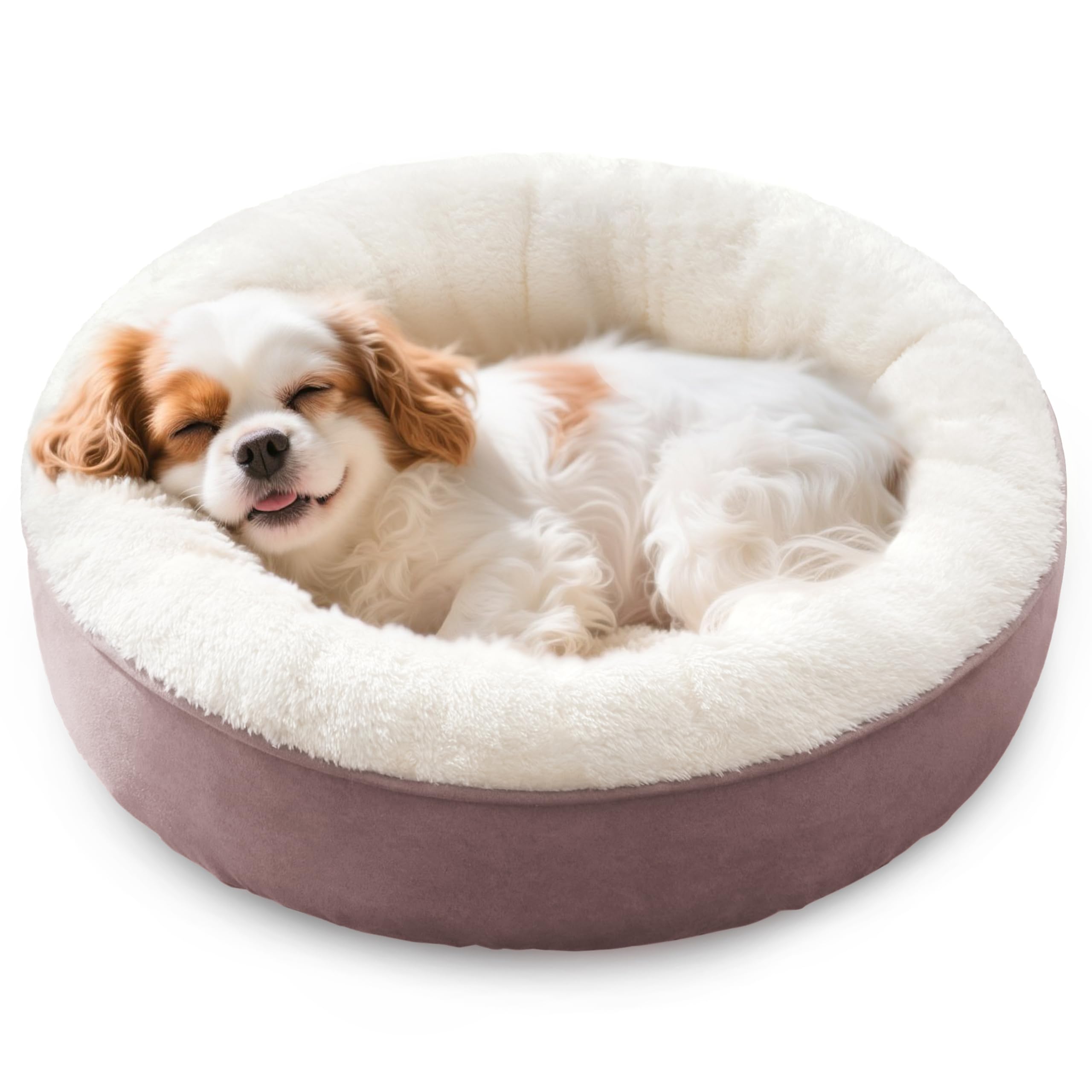 Photo 1 of ***DAMAGE -SIDE SEAM OPEN -SELLING AS IS *** Love's cabin Donut Pet Bed, 25in, Burlwood, for Small Dogs & Cats, Soft Durable Fabric, Anti-Slip, Water-Resistant, Washable