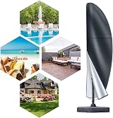 OKPOW Cantilever Parasol Cover 600D Oxford Waterproof UV Windproof 2.5m-4m view 5