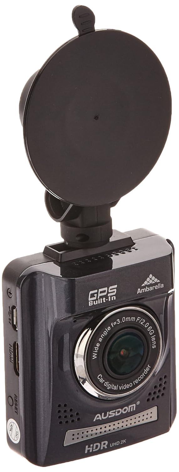 AUSDOM Dash Cam A261, 1080P&1296P Car Cmera Dvr with GPS, G-Sensor,WDR for Auto Record, 2 Inch View Screen Auto Car Dashboard Camera