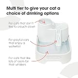 Cat Mate Multi-Level Pet Fountain 2 Litre Quiet Hydration White view 2