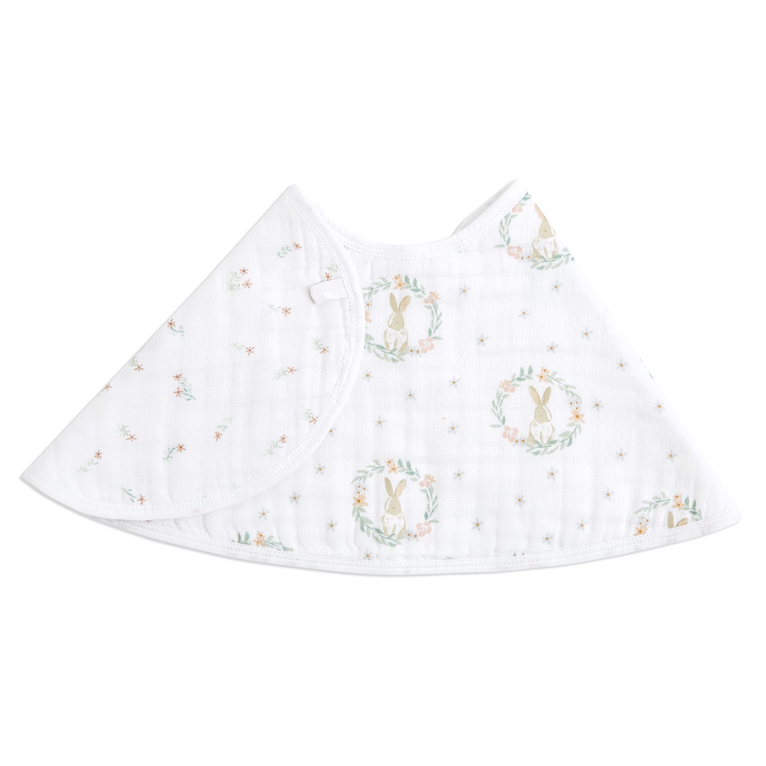 aden + anais essentials Baby Burpy Bib, 100% Cotton Muslin, Soft Absorbent 4 Layers, Multi-Use Burp Cloth & Bib for Infant & Toddler, 57cm x 28cm, Single, blushing bunnies