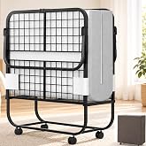 Homieasy Folding Bed with Mattress, 75&rdquo; x 31&rdquo; Cot Size Rollaway Bed | Storage Cover, Extra Guest Bed for Adults, Sturdy Metal Frame, Memory Foam Mattress, Supports 300lbs