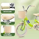 SIMEIQI Kids Bike 14 Inch Girls with Stabilisers Kickstand Handbrake Basket Bell view 4