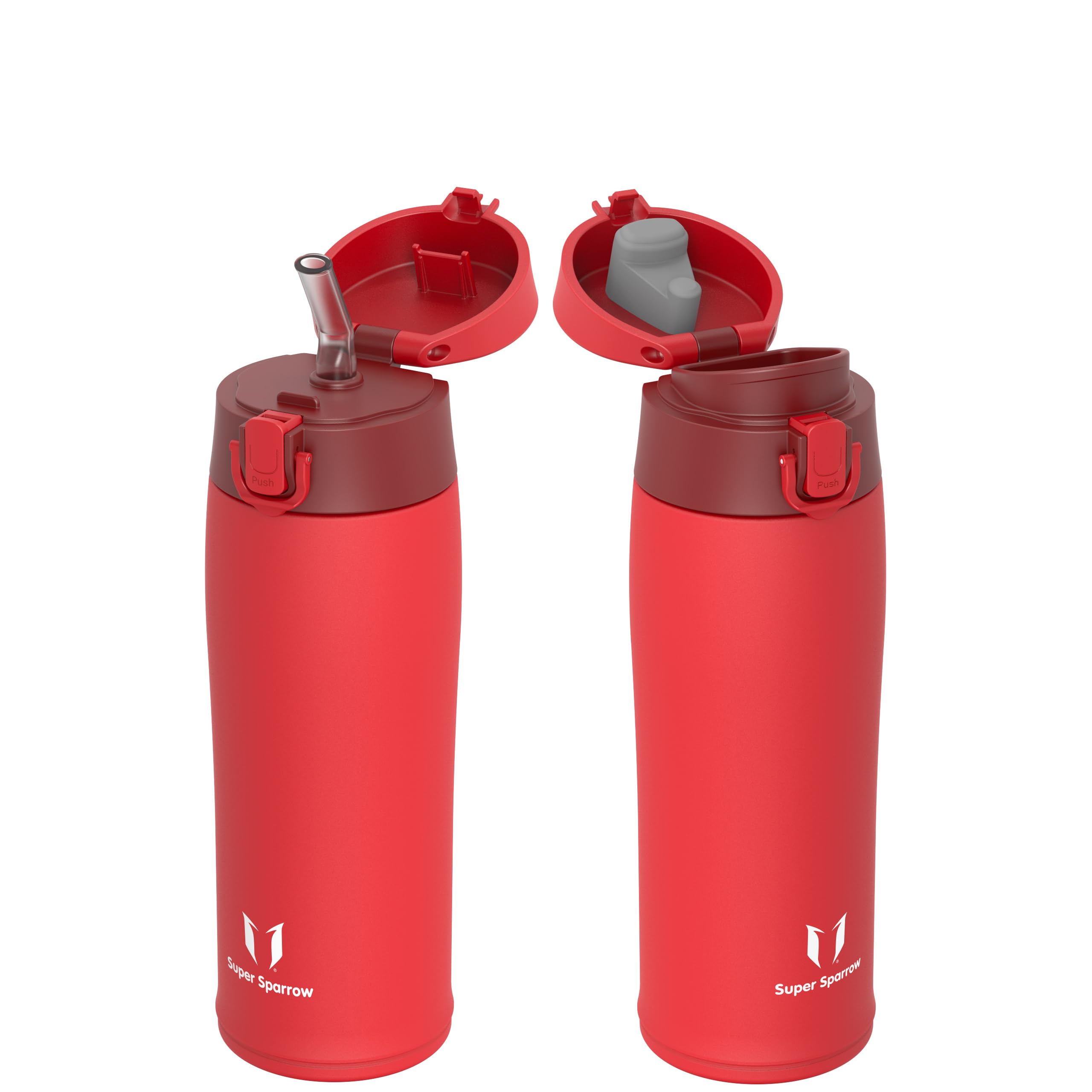 Super Sparrow Water Bottle Stainless Steel 18/8 - Travel Mug - 500ml - Insulated Metal Water Bottle - BPA Free - Leakproof Drinks Bottle