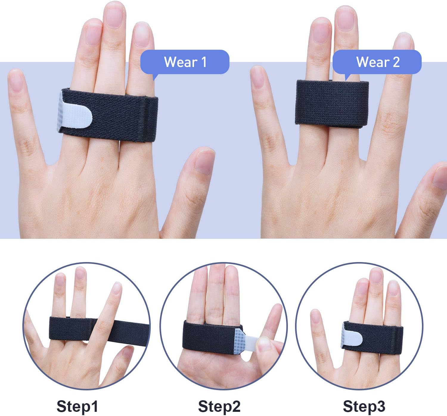 Sumifun Elasticity Toe Splint, 4 Packs of Toe Wraps for Broken Toe Curled toe, Hammer toe - Image 5