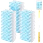 Senowi 60 Count Electrostatic Duster Refills Compatible with Swiffer Duster,Multi-Surface Dusting Refills,Microfibre Dusters for Cleaning with 1Pcs Retractable Handle,Unscented