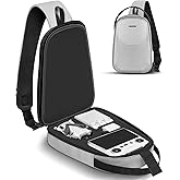 PEKREWS Mini 4 Pro Case, Mini 3/4 Pro Waterproof Hard Carrying Case, Portable Travel Drone Sling Backpack, Crossbody Bag for DJI RC 2/RC/N3/N2/N1 Controller, DJI Fly More Combo and Drone Accessories