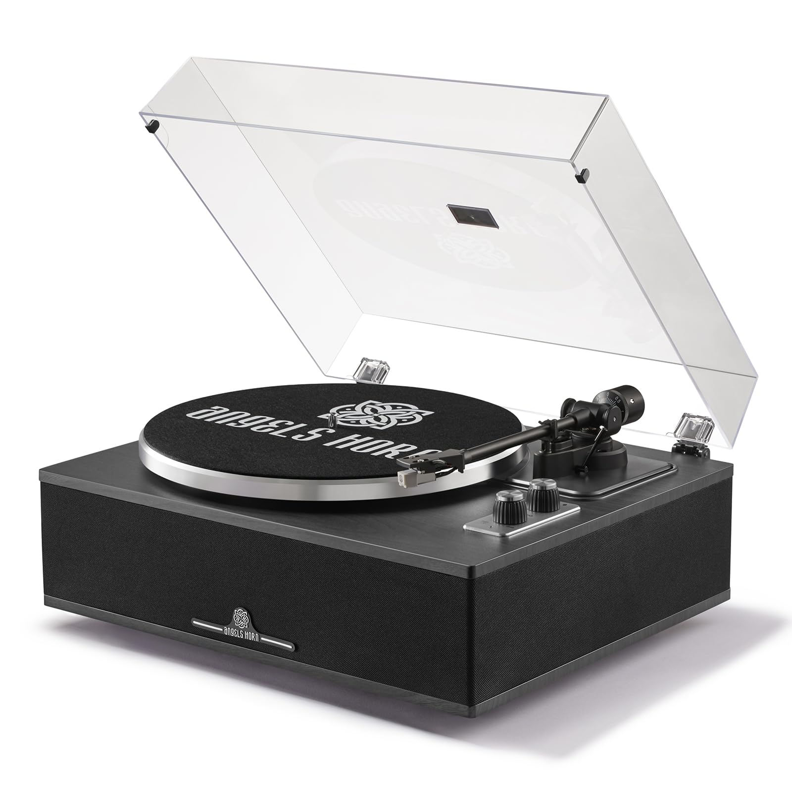 ANGELS HORN Bluetooth Vinyl Record Player with Built-in Speakers, AT-3600L