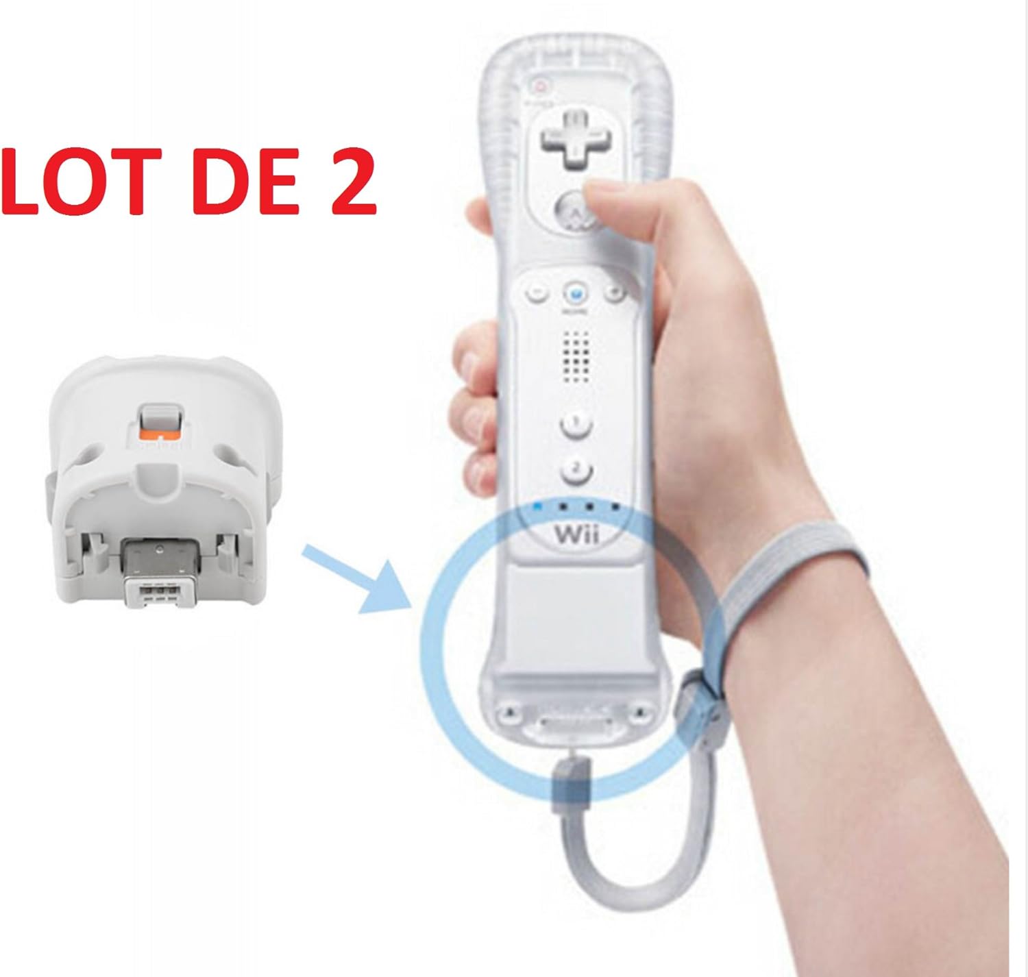 2 x Wii motion plus pour Wiimote Nintendo Wii Blanc Amazon