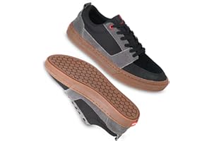 SANDUGO Mens MTB Mountain Bike Cycling Shoes for Flat Pedals,Suitable for Free Riding Mountain Biking D/H Enduro Cross Trail Commuter BMX,Black