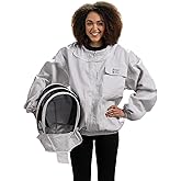 Bees & Co K74 Natural Cotton Beekeeper Jacket with Fencing Veil