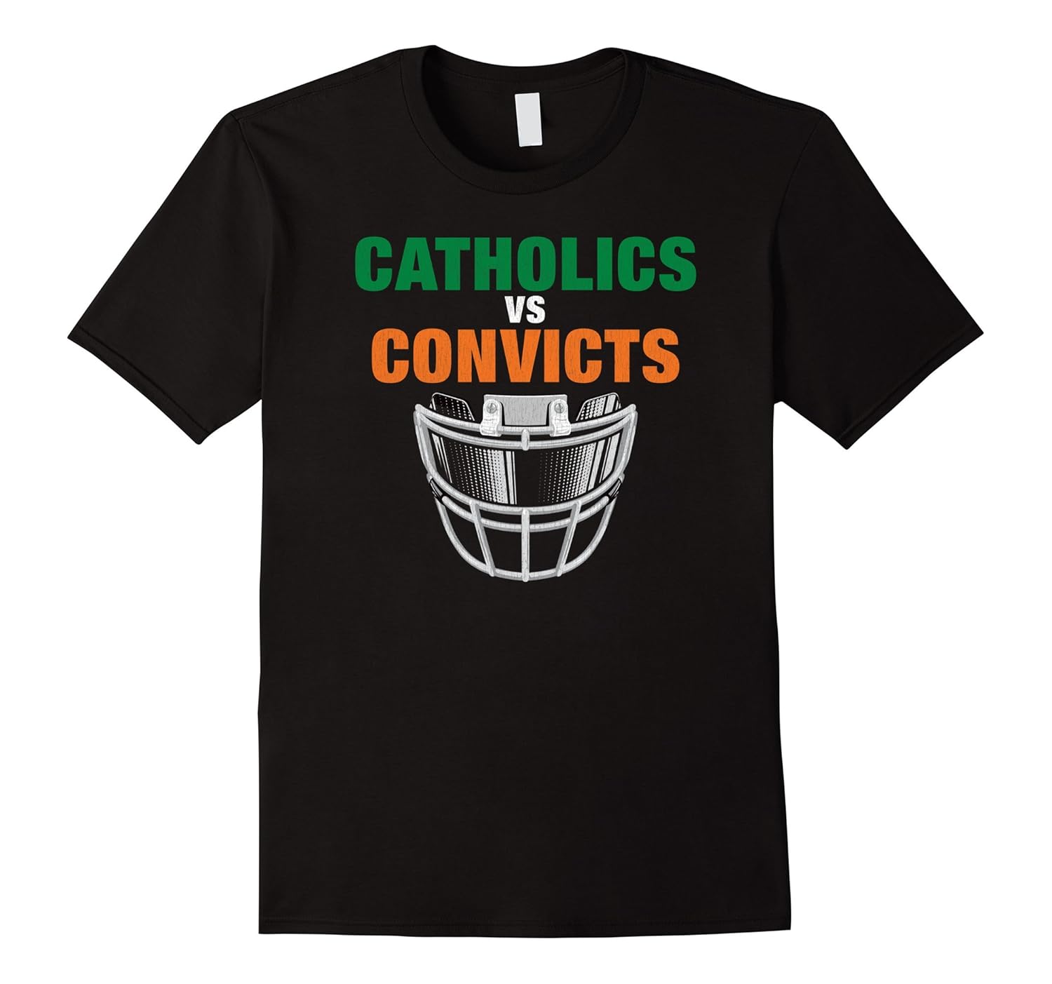 Mens Catholics vs Convicts T Shirt - Vintage Catholics vs Convict-Rose