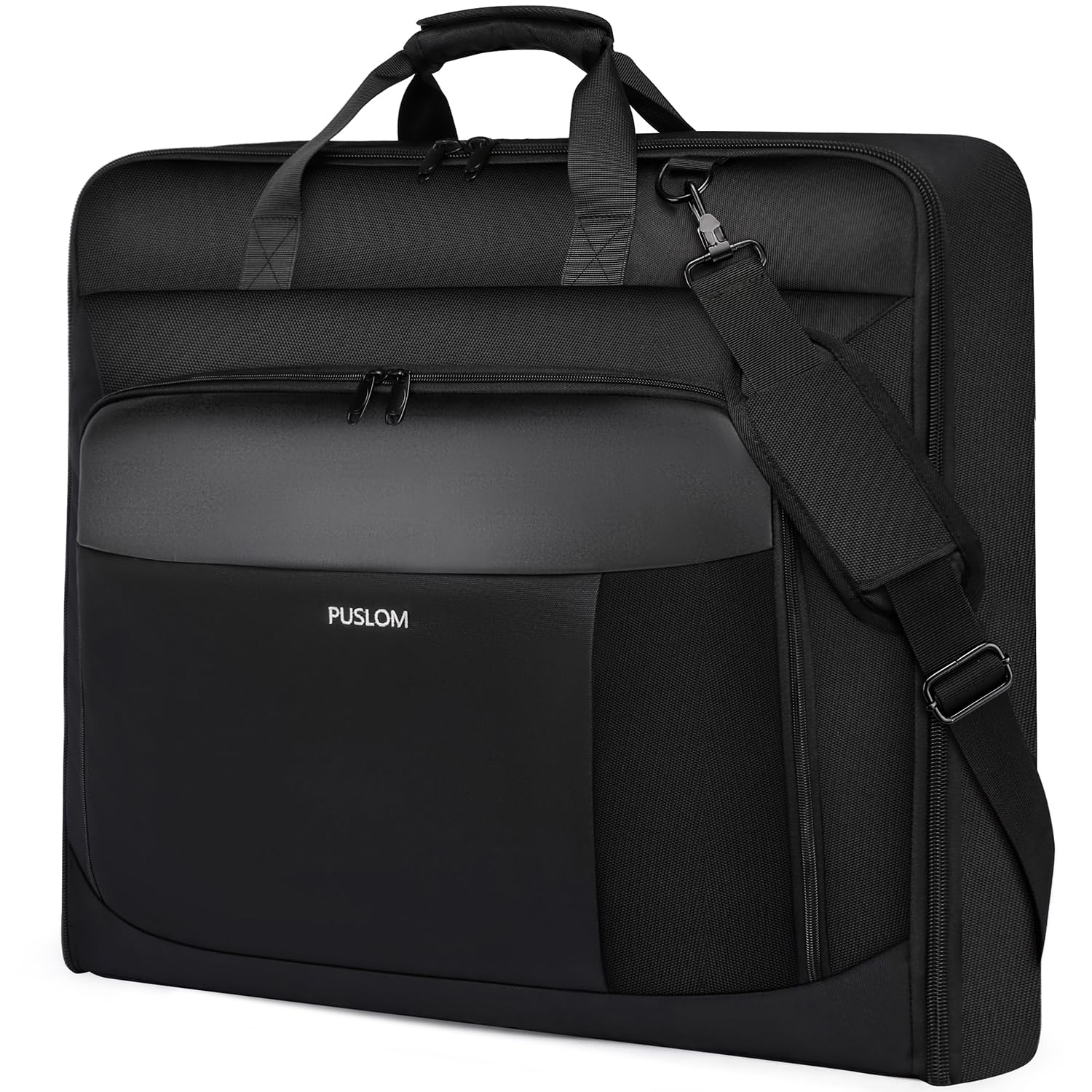 Photo 1 of Garment Bag Travel Suit Bag for Men Large 40-Inch Carry on Garment Bag Up to 3 Suits for Business Trips,2 in 1 Hanging Suitcase Luggage Bags for Travel,Foldable Carry on Bag Fits 15.6Inch Laptop,Black