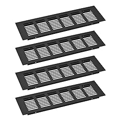 uxcell 4pcs Rectangle Ventilation Grille Aluminum