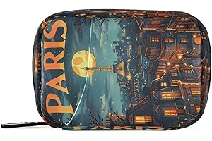 ALAZA Eiffel Tower Castle Paris Pill Case 7 Day Weekly Medicine Organizer Travel Portable Compact Pill Box Holding Vitamins S