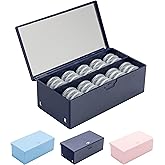 EYEPOCKET Daily Contact Lens Case - Travel Contact Case, Daily Lens Organizer, Flip Top Eye Contacts Carrier for Disposable Lenses & Dailies, Navy