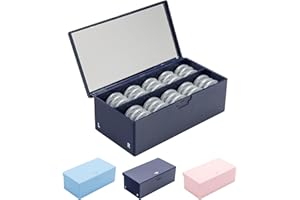 EYEPOCKET Daily Contact Lens Case - Travel Contact Case, Daily Lens Organizer, Flip Top Eye Contacts Carrier for Disposable Lenses & Dailies, Navy