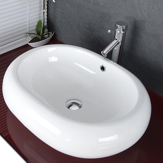 Prieser Waschbecken Oval Gross Waschschale Kr293 Amazon De Kuche Haushalt