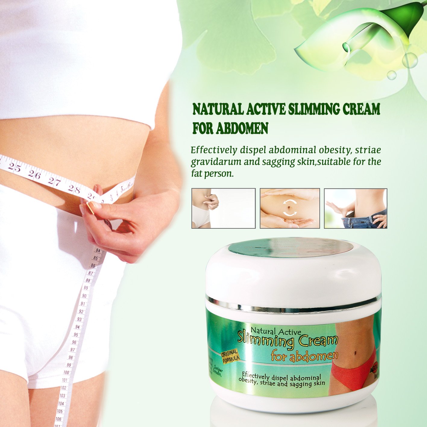 Slimming Cream Anti Cellulite Abdomen Organic Natural Body Slimming Treatment, Skin Tightening Improves Sagging Skin - Slimmer Healthier Lifestyle Treatment, 7 Oz from Agol BodyLab