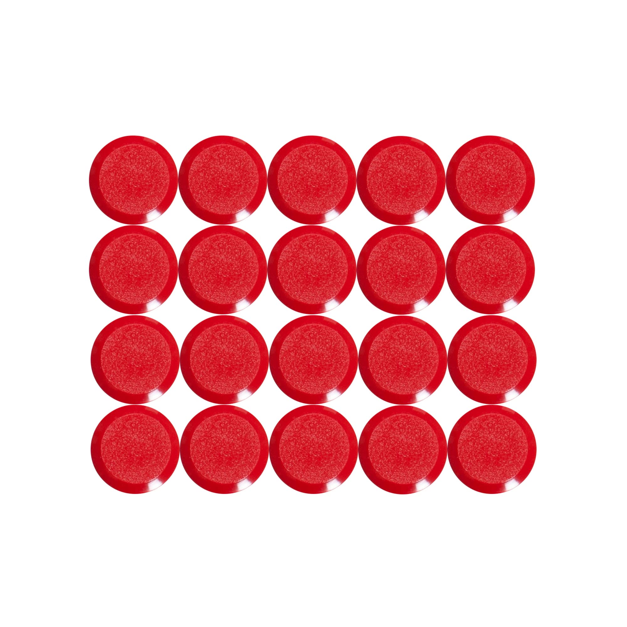 MAUL 15 mm 0.17 kg Maulpro High Quality Round Magnet for Whiteboards - Red (Pack of 20)