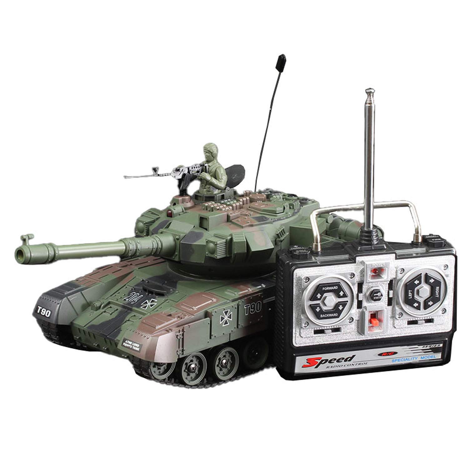 Russian T90 Tank 1:72 Mini Remote Control Tank, Remote Control USB Charging Cable Recoil Action with