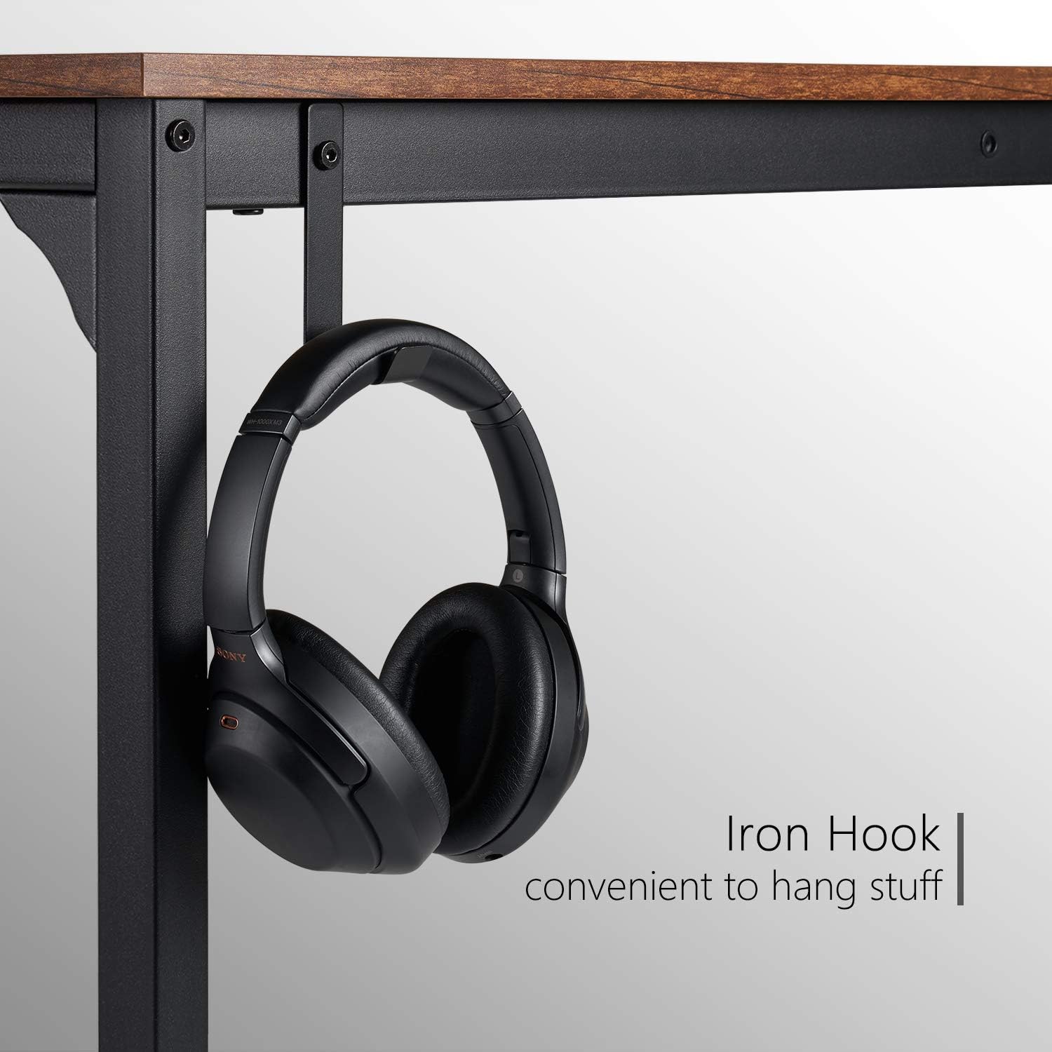 CubiCubi Computer Desk 32" Study Writing Table for Home Office, Industrial Simple Style PC Desk, Black Metal Frame, Rustic: Kitchen & Dining