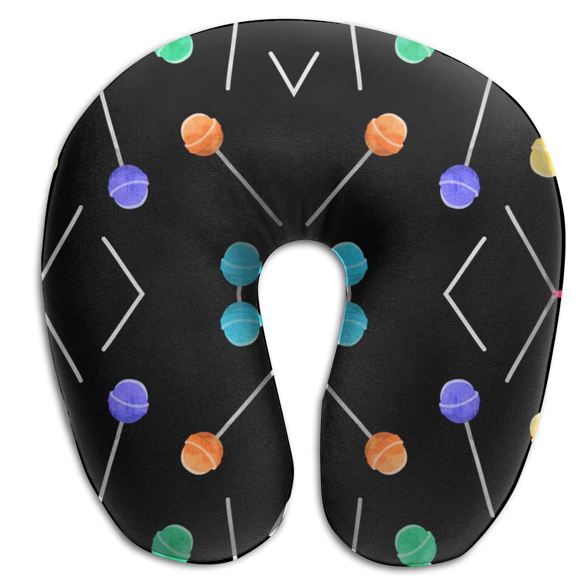 Amazon Com Ugsfds01s Lollipop On Black Comfortable Travel Pillow