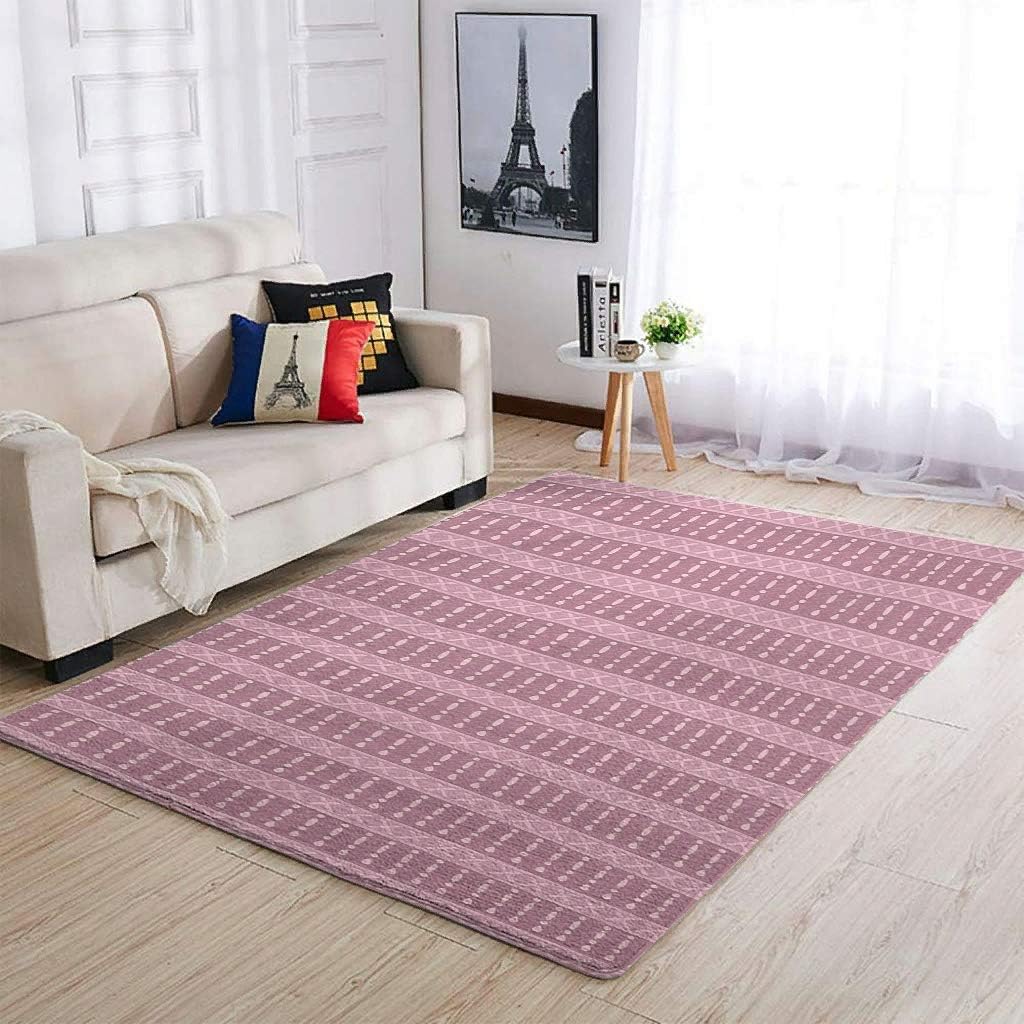 Geometric Indoor Area Rug Rubber Backing Carpet for Room Home Decor