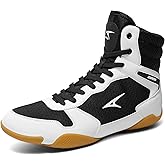 ASHION Men Wrestling Shoes Boxing Shoes High Top Fitness Sneakers Zero Drop Sole