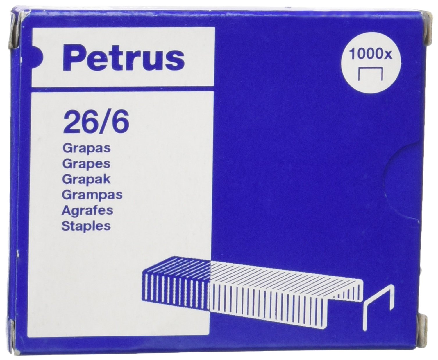 Petrus 55711 – Box of 1000 Galvanised Staples 26/6