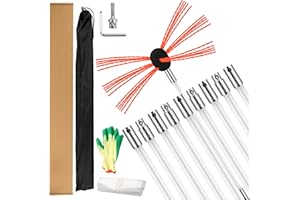 SUNINLIFE 30 Feet Chimney Sweep Kit Chimney Cleaning Kit Chimney Brush, Rotary Chimney Cleaner Tool Kit with 9 Nylon Flexible Rods, Chimney Cleaning System Driven by Drill for Sweeping Fireplace Flue