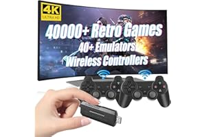 FAFAAWFF M8 Retro Game Stick - Revisit Classic Games with Built-in 9 Emulators, 20,000+ Games, 4K HDMI Output, and 2.4GHz Wireless Controller for TV Plug and Play