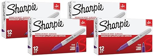 SHARPIE Fine Point Permanent Marker (Pack of 4)
