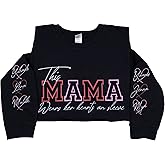 This Mama Wears Her Heart On Sleeve Custom Mama Shirt Gift for Mom Mother's Day