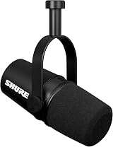 Shure MV7X XLR Dynamic Microphone for Podcasting Black Pro Quality view 1