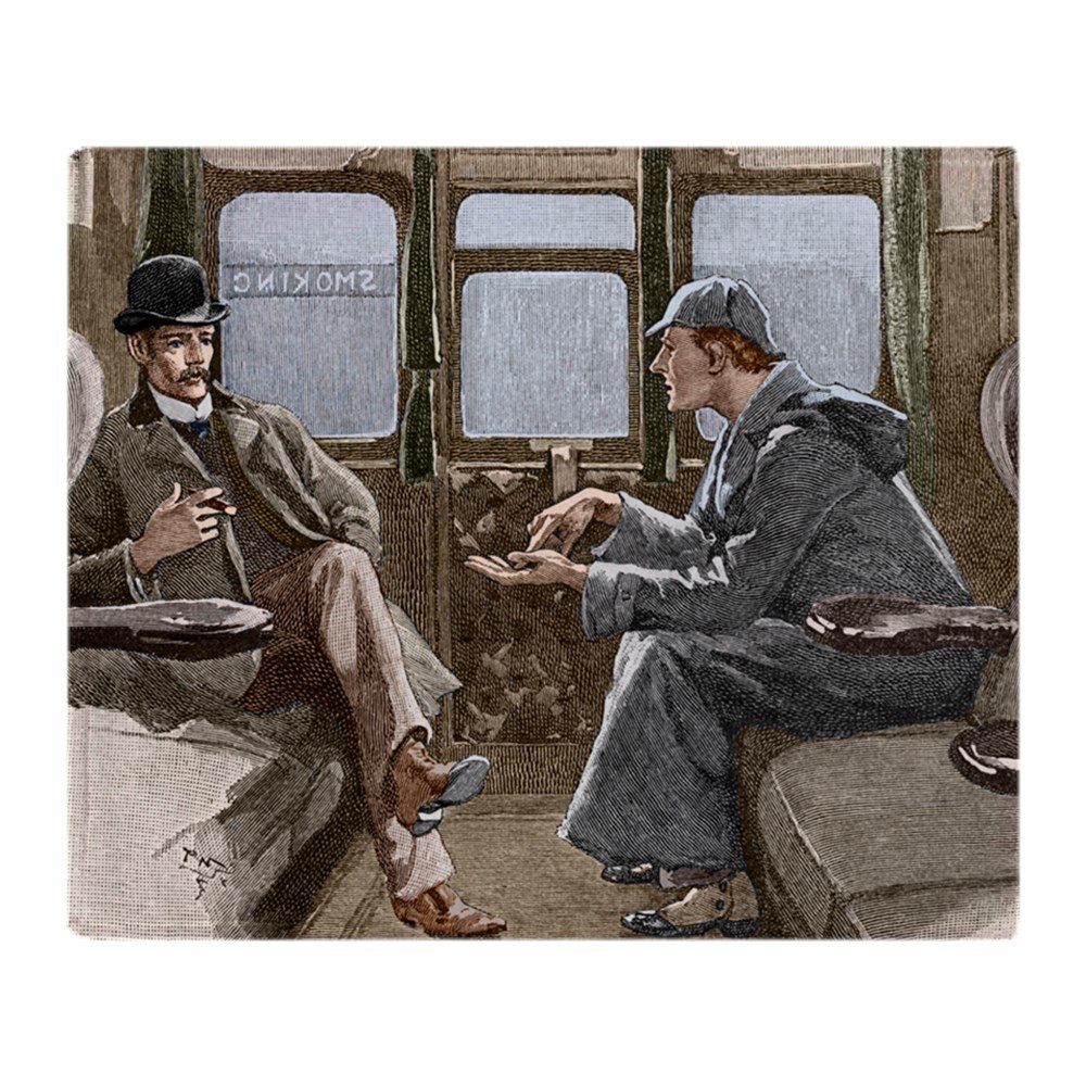 CafePress - Sherlock Holmes and Dr. Watson - Soft Fleece Throw Blanket, 50"x60" Stadium Blanket