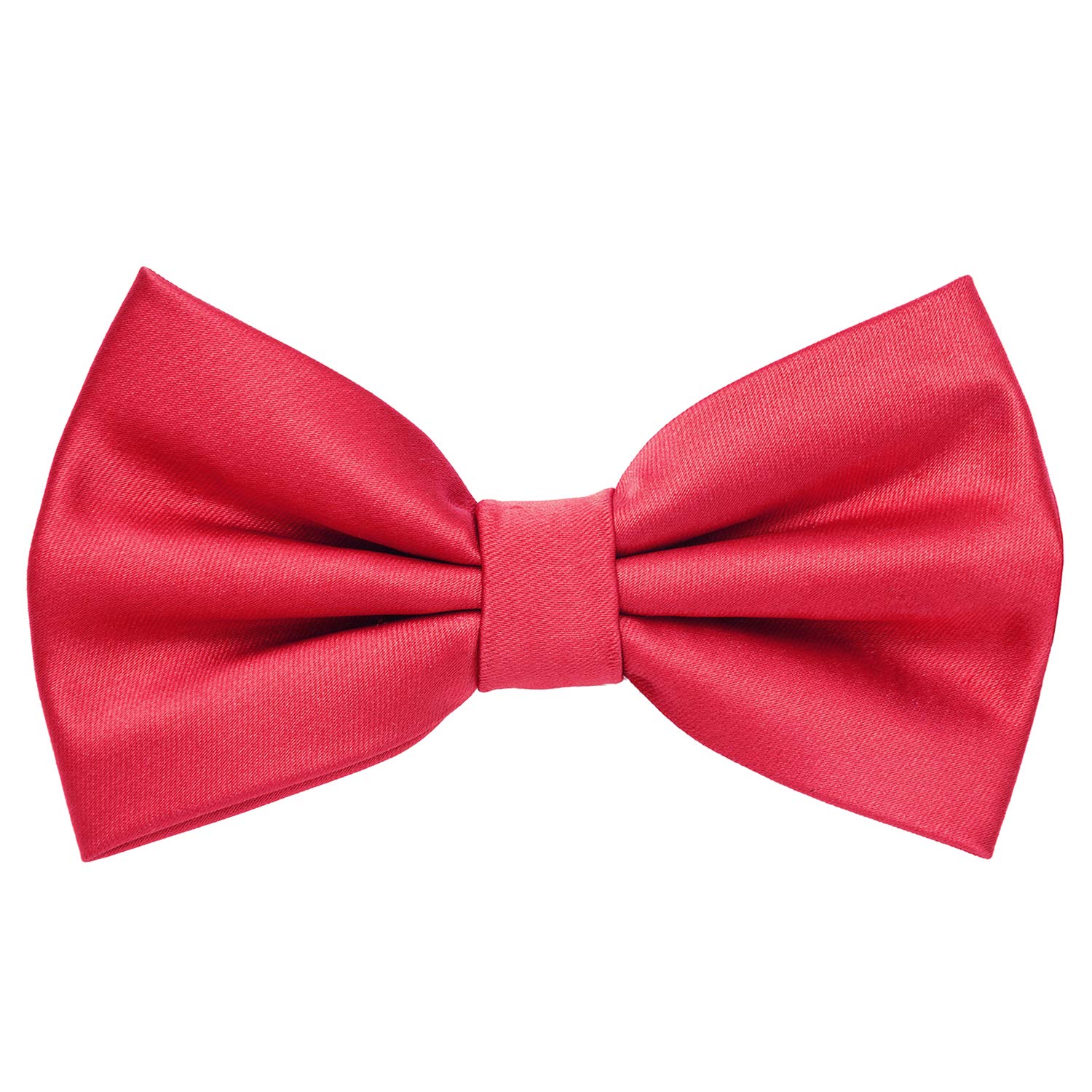 MASADA bow tie coral-red - men's accessory in silk-look, continuously adjustable, handmade with hook closure - 12 x 6 cm