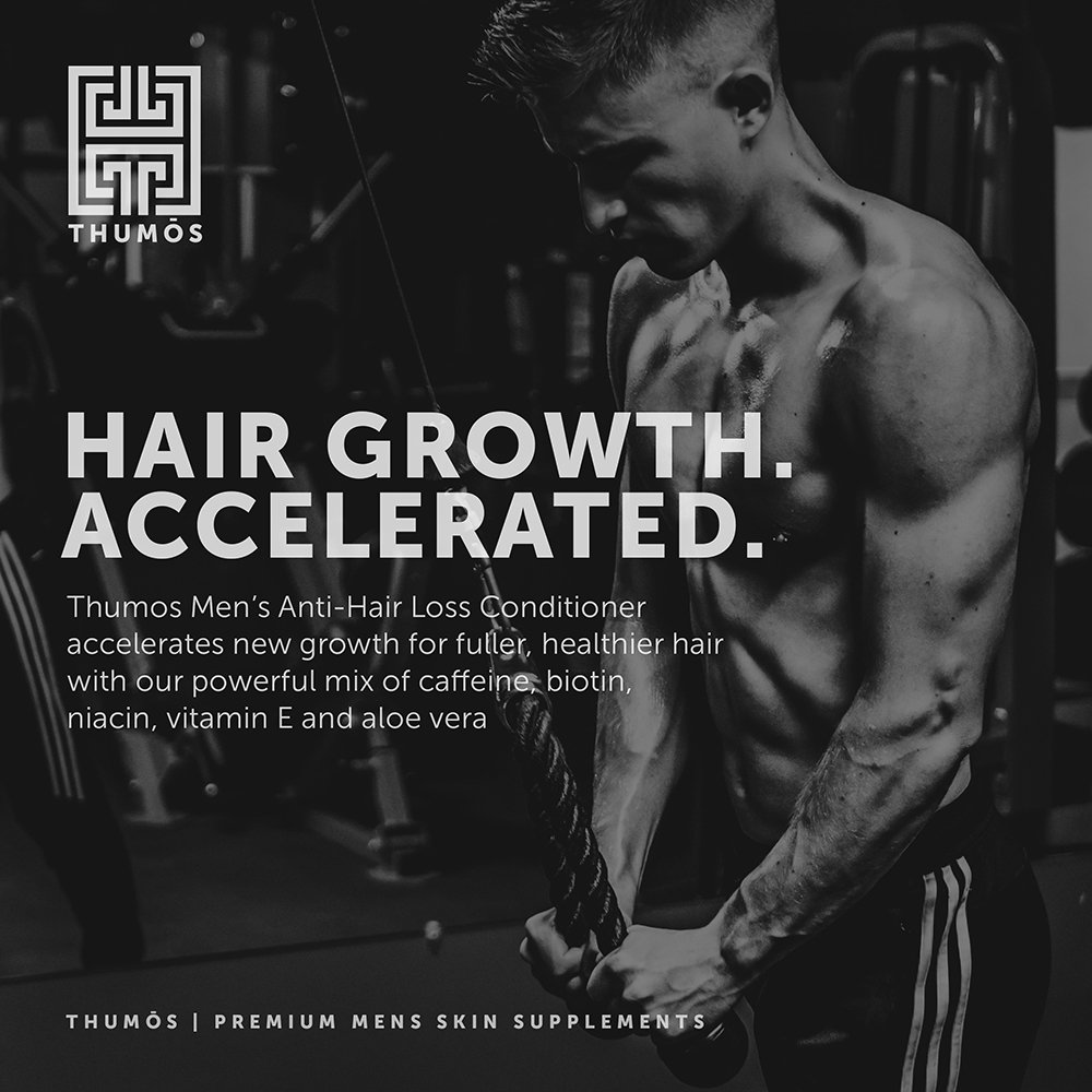 Thumos Hair Growth Conditioner – Hair Loss Treatment w/Biotin, Argan Oil & DHT Blocker – Stimulative Hair Growth Conditioner & Thickening for Thinning and Balding Hair: Beauty