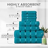 GC GAVENO CAVAILIA 8 Piece Towel Bale Set Teal 450 GSM Cotton view 2