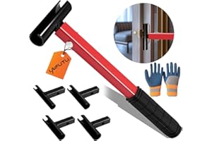 LAIFUTU 4 in 1 Door Hinge Adjustment Tool with Protective Gloves, Heavy Duty Painted Steel Hinge Bender Wrench with Rubber Grip, Door Gap Adjusting Wrench for Residential & Commercial Use