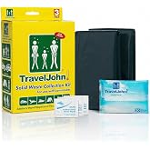 TravelJohn Portable Toilet Waste Bags with Absorbent Gel &ndash; 3 Pack | Double Layer &amp; Leak Resistant Design &ndash; Portable Toilet Bags for Camping, Hiking &amp; Fishing &ndash; Fits 5 Gallon Bucket Toilets