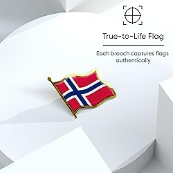 Norway Flag Lapel Pin - Enamel Metal National Badge