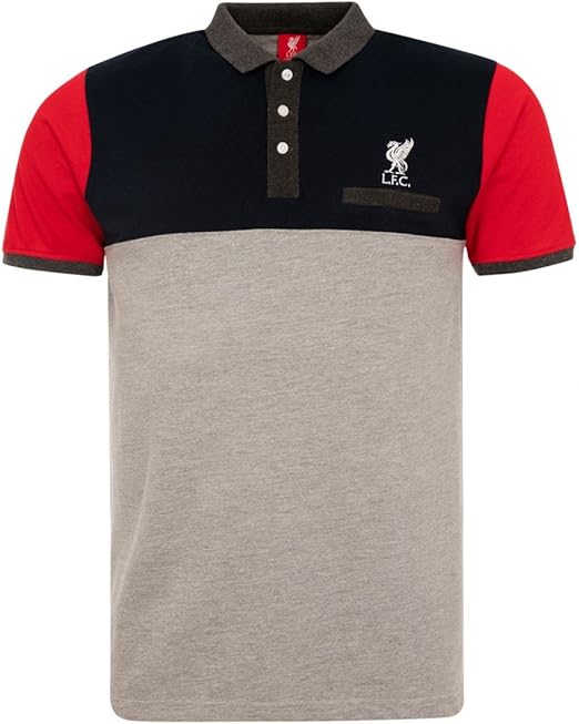 Liverpool F.C. Colour Block Pocket Polo Shirt, grey/black/red, XL: Amazon.co.uk: Sports & Outdoors