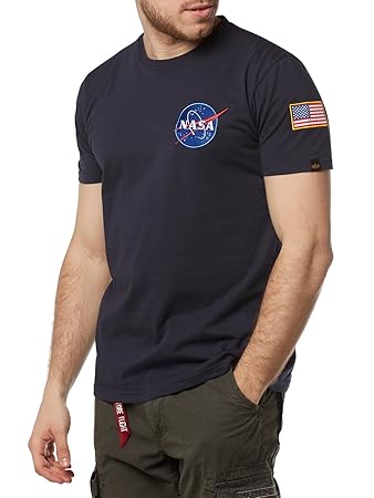 Alpha Industries Space Shuttle T-Shirt Dunkelblau L
