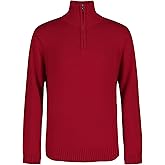 Calvin Klein Boys' Half Zip Pullover Sweater, Ribbed Neckline & Logo Detailing