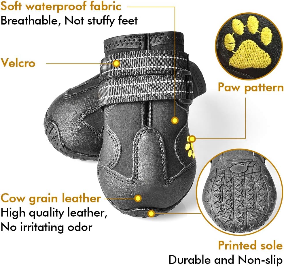 wuxian waterproof dog shoes