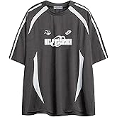 Aelfric Eden Oversized T Shirt Men 90s Shirt Unisex Streetwear Contrast Color Graphic Tees Casual Vintage Summer Tops