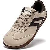 HOBIBEAR Barefoot Shoes Zero Drop Wide Leather Fashion Sneakers for Women Men