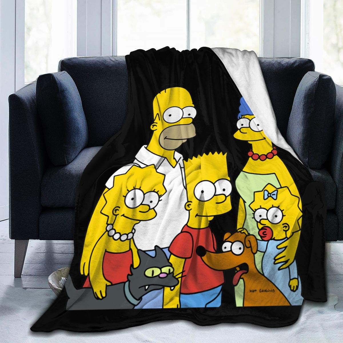 DamaYong Fleece Blankets TheSimpsonsJay Marge Bart Lisa