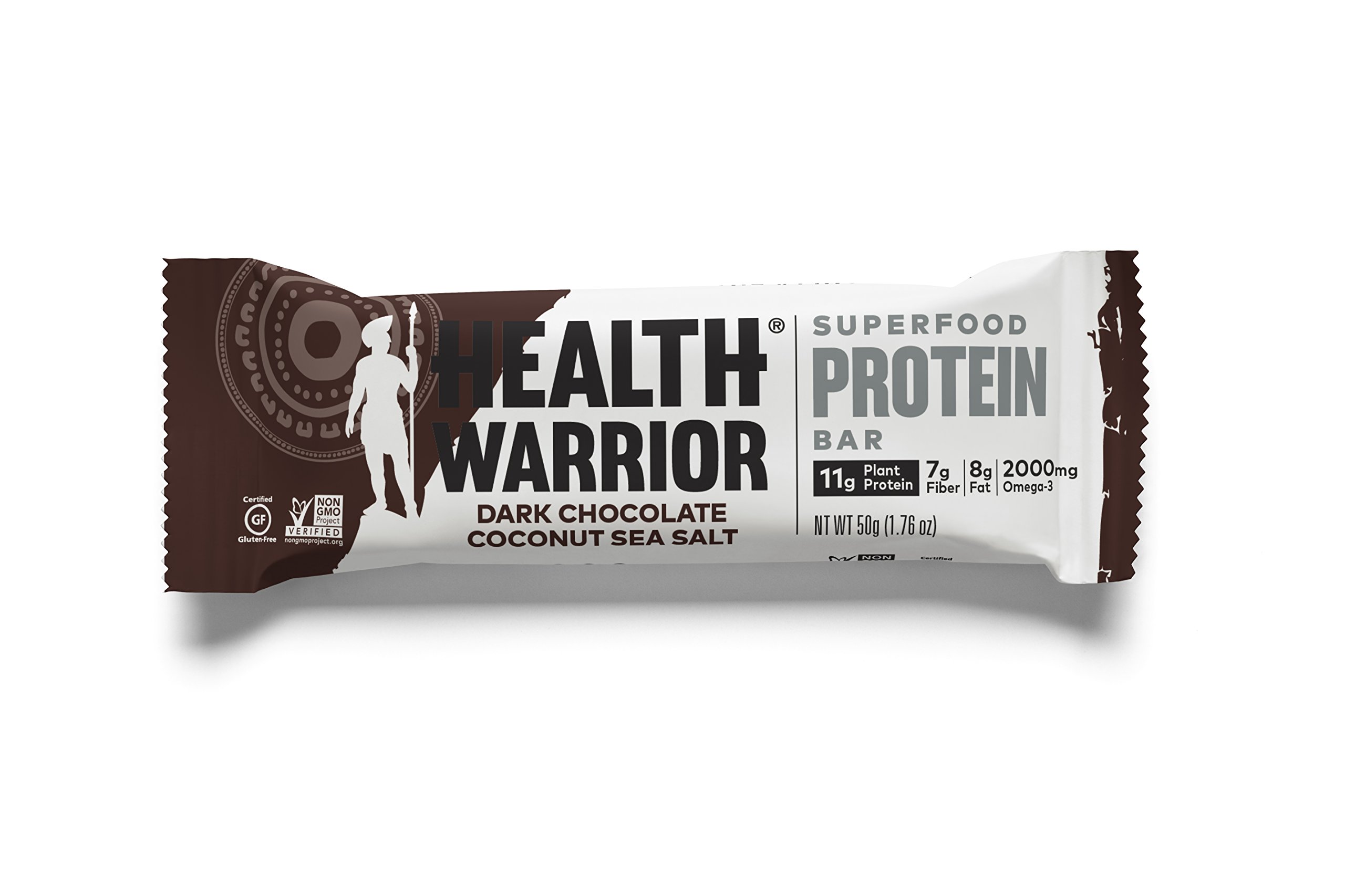 HEALTH WARRIOR Superfood Protein Bars, Dark Chocolate Coconut Sea Salt